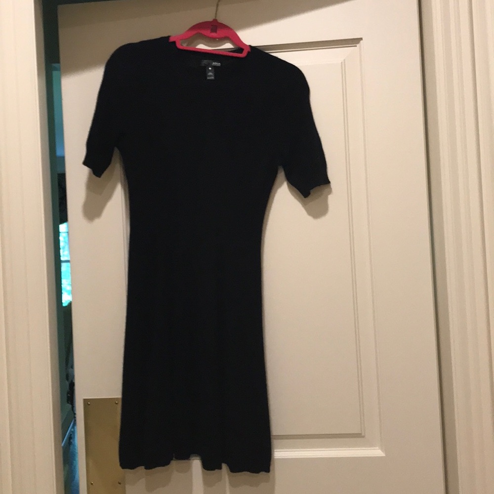 Aqua cashmere sweater dress